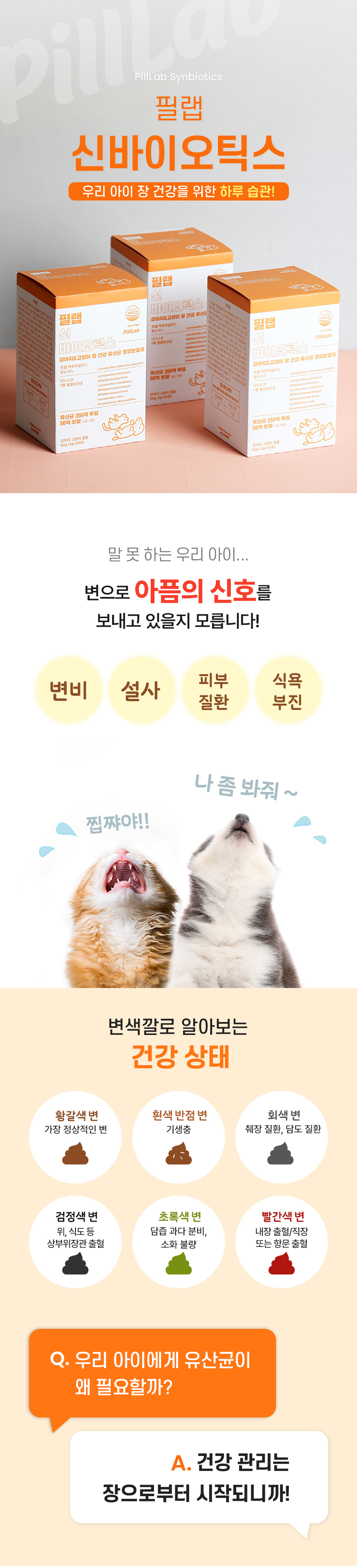 마이베프 필랩 신바이오틱스 강아지 고양이 50억 보장 유산균 2g 30포